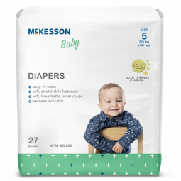 McKesson BD-SZ5-McKesson Baby Diaper, Size 5, Baby Diapers (CS) - McKesson Baby Diaper, Size 5