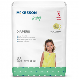 McKesson BD-SZ6-McKesson Baby Diaper, Size 6, Baby Diapers (BG) - McKesson Baby Diaper, Size 6