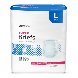 McKesson BR30644-McKesson Super Moderate Absorbency Incontinence Brief, Large, Adult Briefs & Diaper