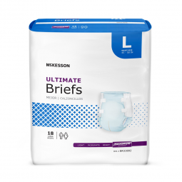McKesson BR33892-McKesson Ultimate Maximum Absorbency Incontinence Brief, Large, Adult Briefs & Diap