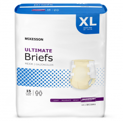 McKesson BR33893-McKesson Ultimate Maximum Absorbency Incontinence Brief, Extra Large, Adult Briefs 