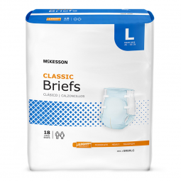 McKesson Classic McKesson BRBRLG-McKesson Classic Light Absorbency Incontinence Brief, Large, Briefs