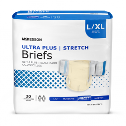 McKesson Ultra Plus Stretch McKesson BRSTRLXL Ultra Plus Stretch Heavy Absorbency Incontinence Brief
