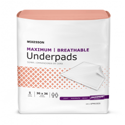 McKesson Ultimate Breathable McKesson UPMX3036 Ultimate Breathable Underpads, Maximum Protection, He