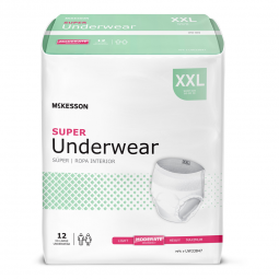 McKesson UW33847-McKesson Super Underwear, 2X Large, Adult Briefs & Diapers (BG) - McKesson Super Un