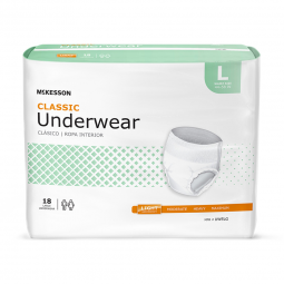 McKesson Classic McKesson UWELG-McKesson Classic Light Absorbent Underwear, Large, Briefs & Diapers 