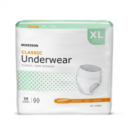 McKesson Classic McKesson UWEXL-McKesson Classic Light Absorbent Underwear, Extra Large, Briefs & Di