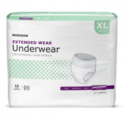 McKesson UWEXTXL-McKesson Extended Wear Maximum Absorbent Underwear, Extra Large, Underwear (CS)