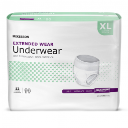 McKesson UWEXTXL-McKesson Extended Wear Maximum Absorbent Underwear, Extra Large, Underwear (CS)