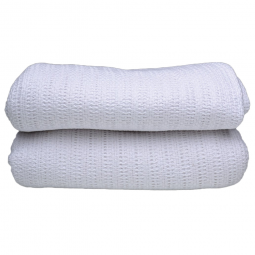 McKesson WBS1001Q-McKesson Cotton Thermal Blanket, 66 x 90 Inch, Bedding & Bed Warmers (CS)
