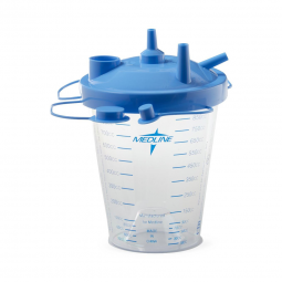 Medline HCS7850-Medline Suction Canister with Lid, 850 mL, Suction Canisters & Liners (CS)