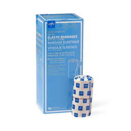 Medline Matrix MDS087004LF Double Hook & Loop Closure Elastic Bandage, 4 in x 5 yd (10/Box)
