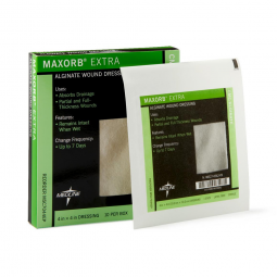 Maxorb Extra Medline MSC7044EP-Maxorb Extra Calcium Alginate Dressing, 4 x 4 Inch, Alginates
