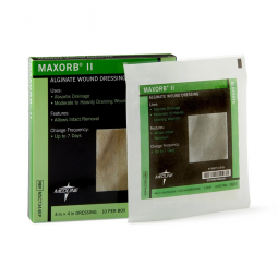 Medline Maxorb II MSC7344EP Alginate Dressing, 4 x 4 in (10/Box)