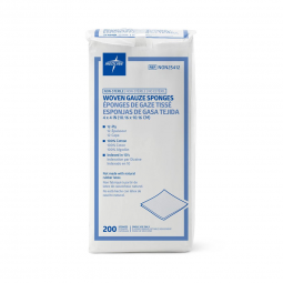 Medline NON25412-NonSterile Gauze Sponge, 4 x 4 Inch, Gauze Dressings (CS) - NonSterile Gauze Sponge