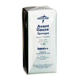 Medline Avant Gauze NON25444 Nonwoven Sponge, 4 x 4 in (200/Bag)