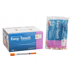 MHC Medical 828155 Standard Insulin Syringe with EasyTouch Needle, 1 mL, 1/2 in, 28G (100/BX)