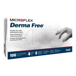 Derma Free Microflex Medical DF-850-XL-Derma Free Vinyl Exam Glove, Extra Large, Clear (CS/1000)