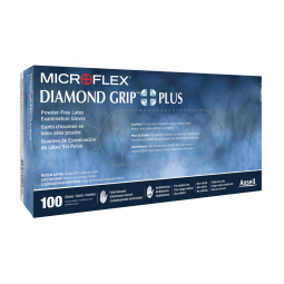 Diamond Grip Plus Microflex Medical DGP-350-L-Microflex Diamond Grip Plus Latex Gloves, Large, White