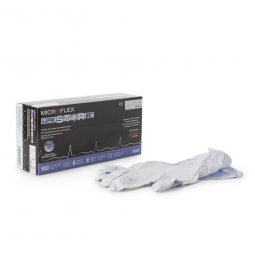 LifeStar EC Microflex Medical LSE-104-L-LifeStar EC Nitrile Extended Cuff Exam Glove, Large, White/B