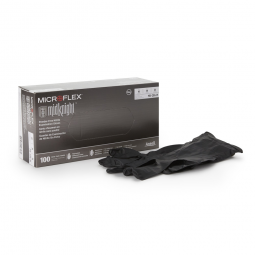MICROFLEX MidKnight Microflex Medical MK-296-M-Microflex Midknight Exam Glove, Medium, Black (CS/10)
