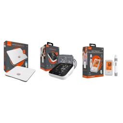 MOBI 70312 Connect Plus Bundle - Smart Glucose Monitoring Kit, BP Monitor, Body Comp Scale
