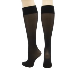 Mobius Wellness 506 Ladies Sheer Knee-High Compression Stockings, 8-15 mmHg - 3 Sizes