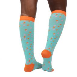 Motif AAB0001-03 Maternity Compression Socks-Green/Orange/Pink - Large