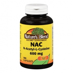Nature's Blend National Vitamin Company 54629409760-Nature's Blend NAC 600 mg Capsules (BT/100)