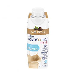 Nestle Novasource Renal 00043900185446 Liquid Oral Supplement, 8 oz Carton, Cafe Mocha (Case/24)