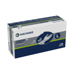 STERLING SG O&M Halyard 41660-Sterling SG Nitrile Exam Glove, Large, Silver, Exam Gloves (BX)