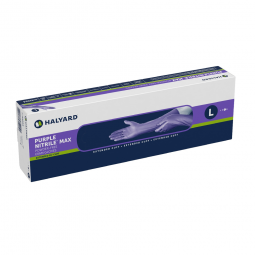 O&M Halyard 44994 Purple Nitrile Max  Extended Cuff Length Exam Glove, Large (CS/400)