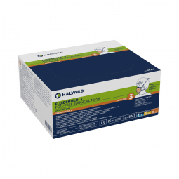 O&M Halyd 48247 FluidShield Surgical Mask with Eye Shield, (CS/100)