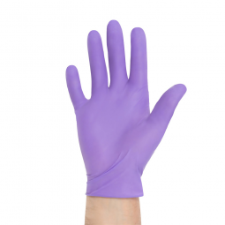 O&M Halyd 50602 Purple Nitrile-Xtra Extended Cuff Length Exam Glove, Medium, Medical (CS/500)