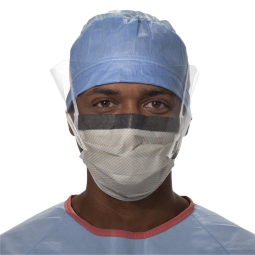 O&M Halyd 62114 FluidShield Surgical Mask with Eye Shield, (BX/25)