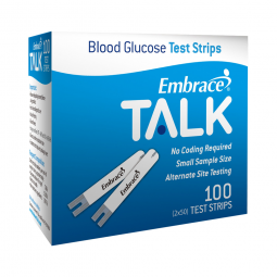 Embrace Omnis Health APX03AB0304-Omnis Health Embrace Talk Blood Glucose Test Strips, 100 ct., Gluco