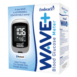 Embrace Wave Omnis Health APX04AB0400BT-EmbraceWave+ Blood Glucose Monitorying System, Glucose Meter