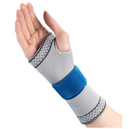 OTC 2418 Elastic Wrist Support with Encircling Strap - Gray/Blue