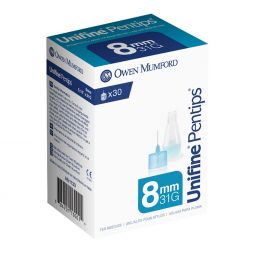 Owen Mumford Unifine Pentips Insulin Pen Needles - Multiple Sizes & Pack Qty.