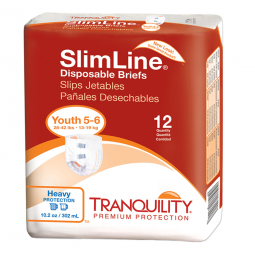 Tranquility Slimline Tranquility 2112-Tranquility SlimLine Incontinence Brief, Junior, Youth Briefs 