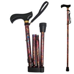 PCP 2125 Adjustable-Height Folding Cane with Derby Handle