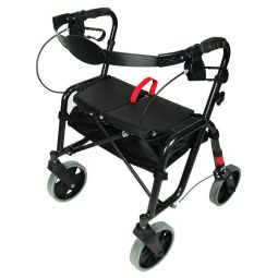 PCP 5305 Lightweight Adjustable Rollator - Black