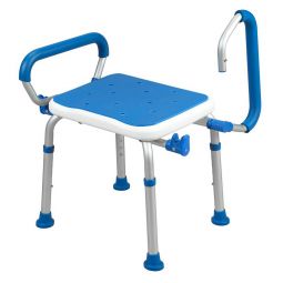 PCP 7106-P Padded Bath Safety Seat w/ Swing-Away Arms - Backless & Backrest Options