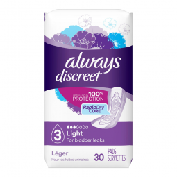 Always Discreet Procter & Gamble 03700088658-Always Discreet Bladder Control Pad, Size 3, Incontinen