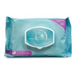 Hygea Professional Disposables A500F48-Hygea Floral Scent Personal Cleansing Cloths, Personal Wipes 