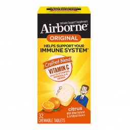 Airborne RB Health US 64786520334-Airborne Original Immune Support Supplement Chewable Tablets Citru