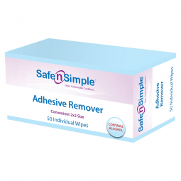 Safe N Simple SNS00650-Safe N Simple Adhesive Remover, 2 x 2 Inch Wipe, Adhesive Removers (CS)