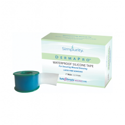 DermaPro Safe N Simple SNS57230-DermaPro Silicone Medical Tape, 1 in x 15 ft, Transparent, Waterproo