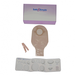 Safe n' Simple Safe N Simple SNS7212214-Ostomy Pouch Safe n' Simple Two-Piece System 12 in Length Wi