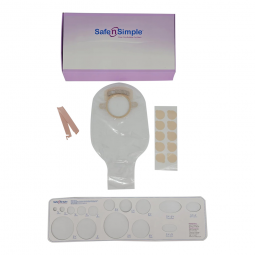 Safe n' Simple Safe N Simple SNS7308214-Ostomy Pouch Safe n' Simple Two-Piece System 12 in Length Wi